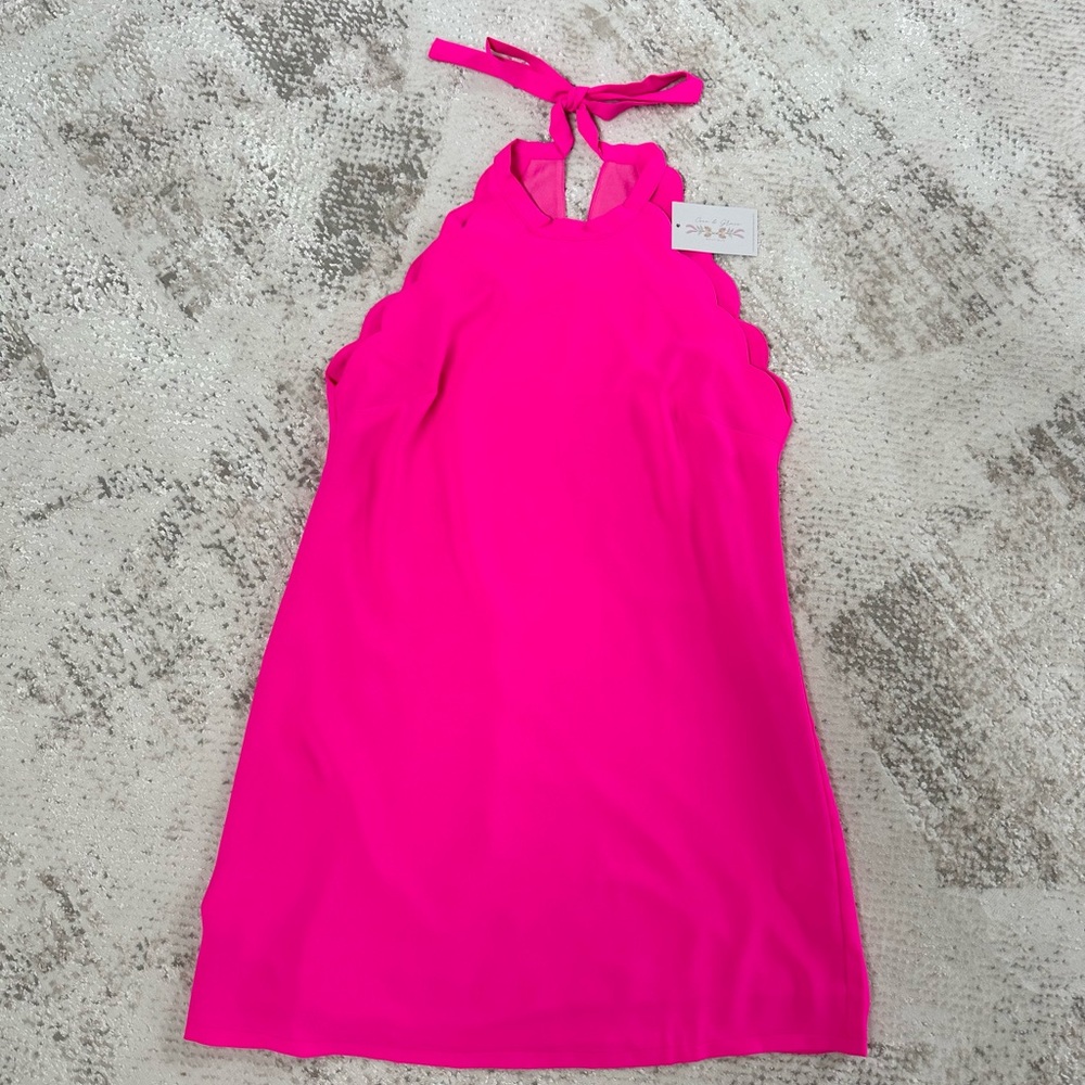 Vibrant Pink Halter Dress